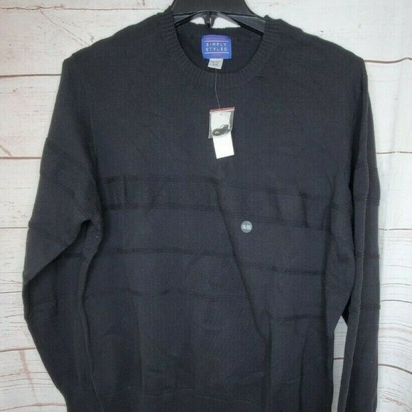 Simply Styled Men XXL Black %100 Cotton Sweater - Picture 1 of 10